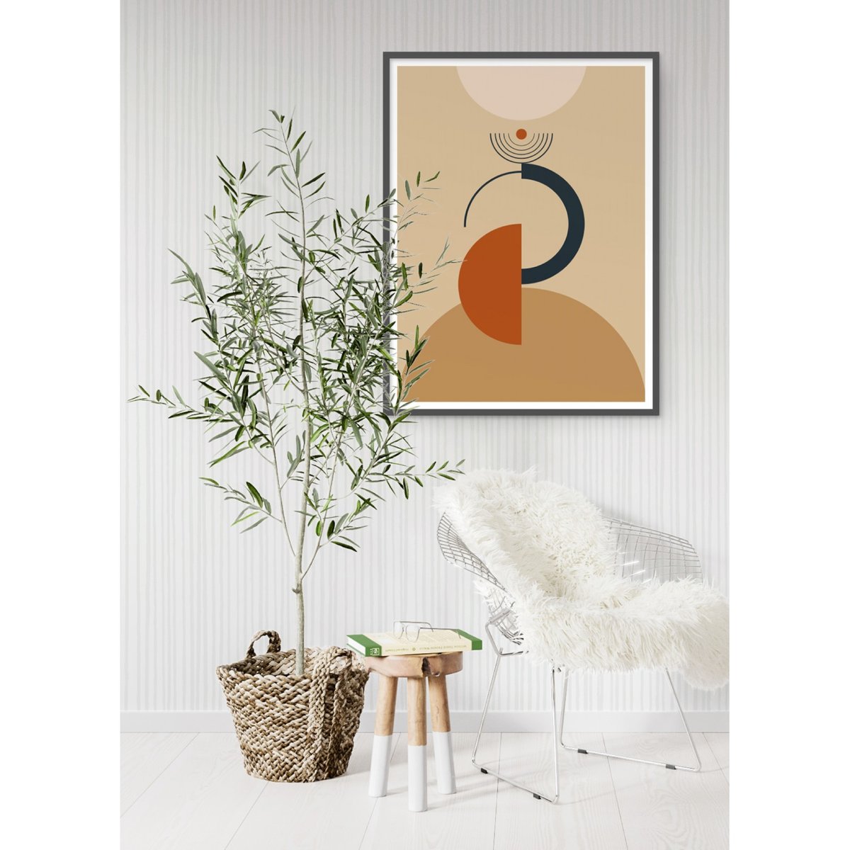 Affiche Abstract Composition 2 blanc, L'AFFICHERIE