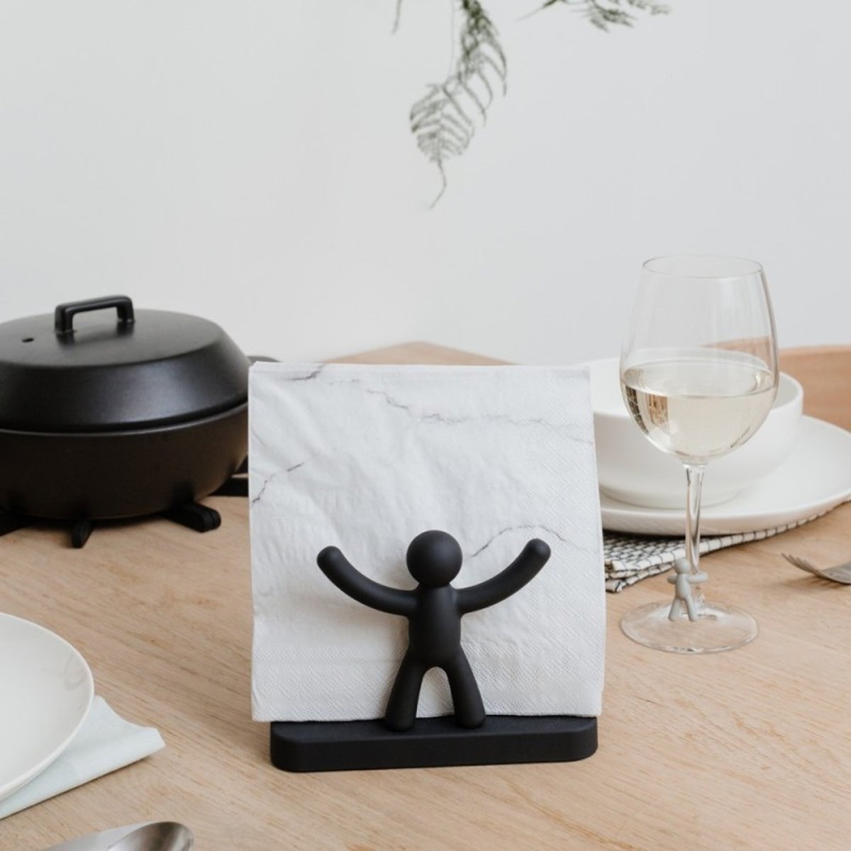 Porte-serviettes papier original design  BUDDY noir, UMBRA