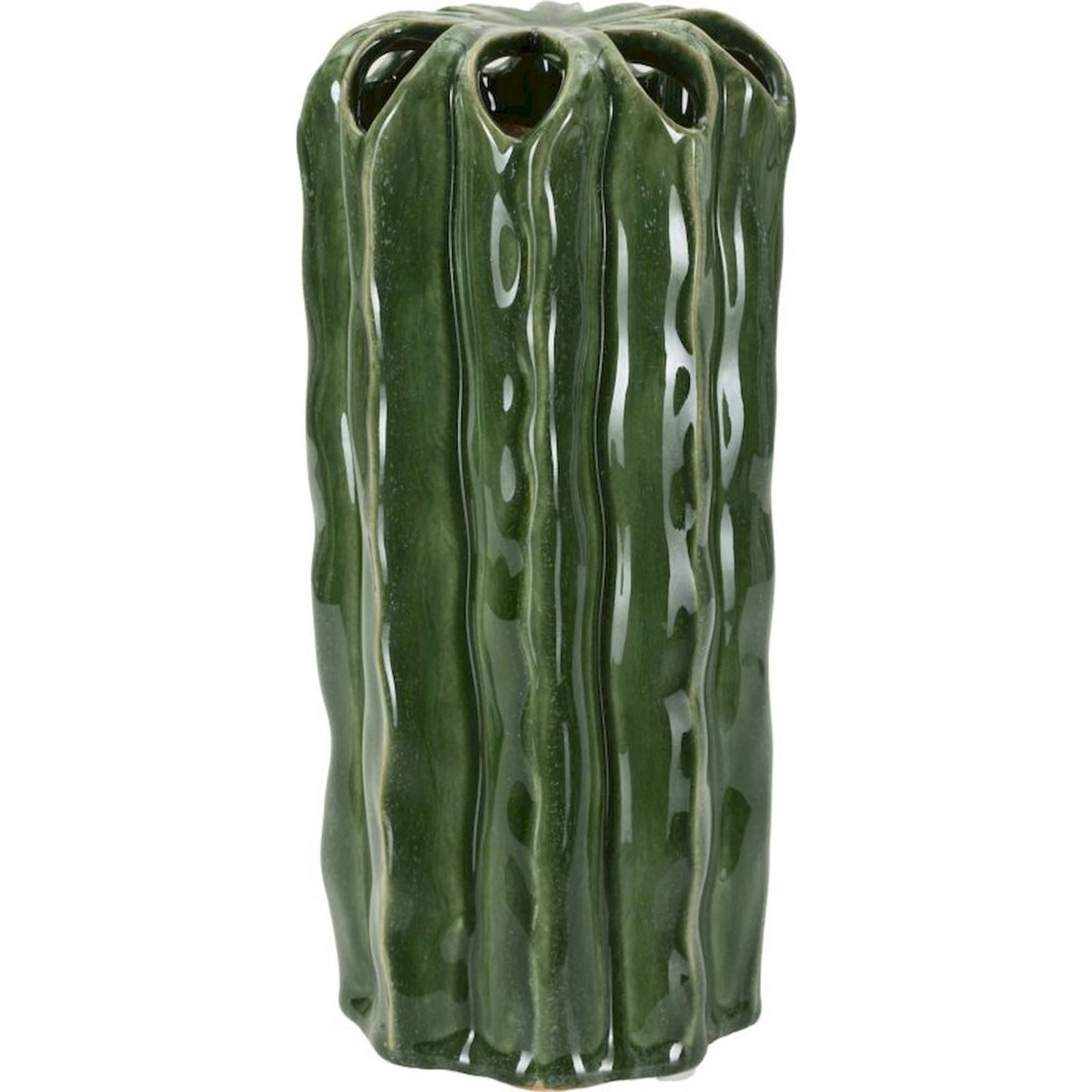 Vase cactus en céramique émaillée MODERN vert, RECOLLECTION
