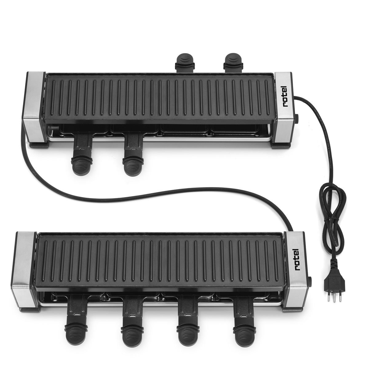 Lot de 2 machines à raclette raccordables gris,noir, ROTEL