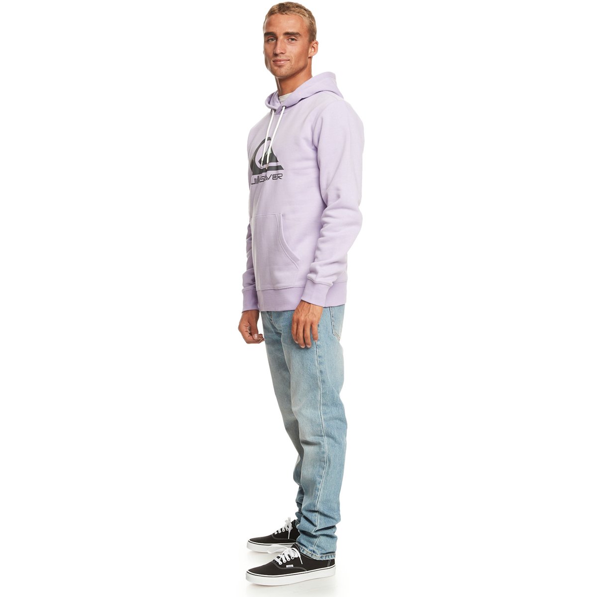 Sweat à capuche big logo hood violet purple rose, QUIKSILVER