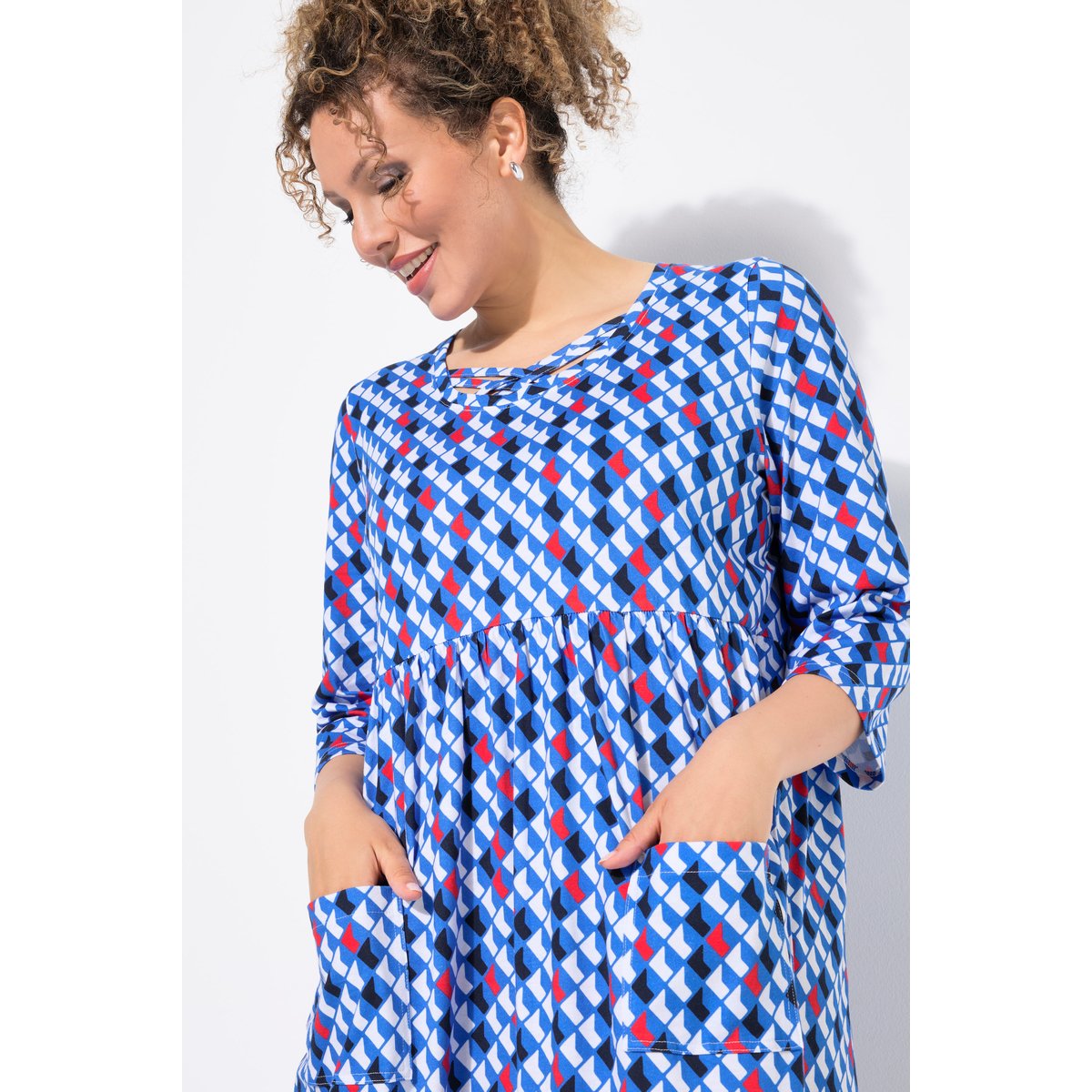 Robe en jersey coupe évasée noir, ULLA POPKEN
