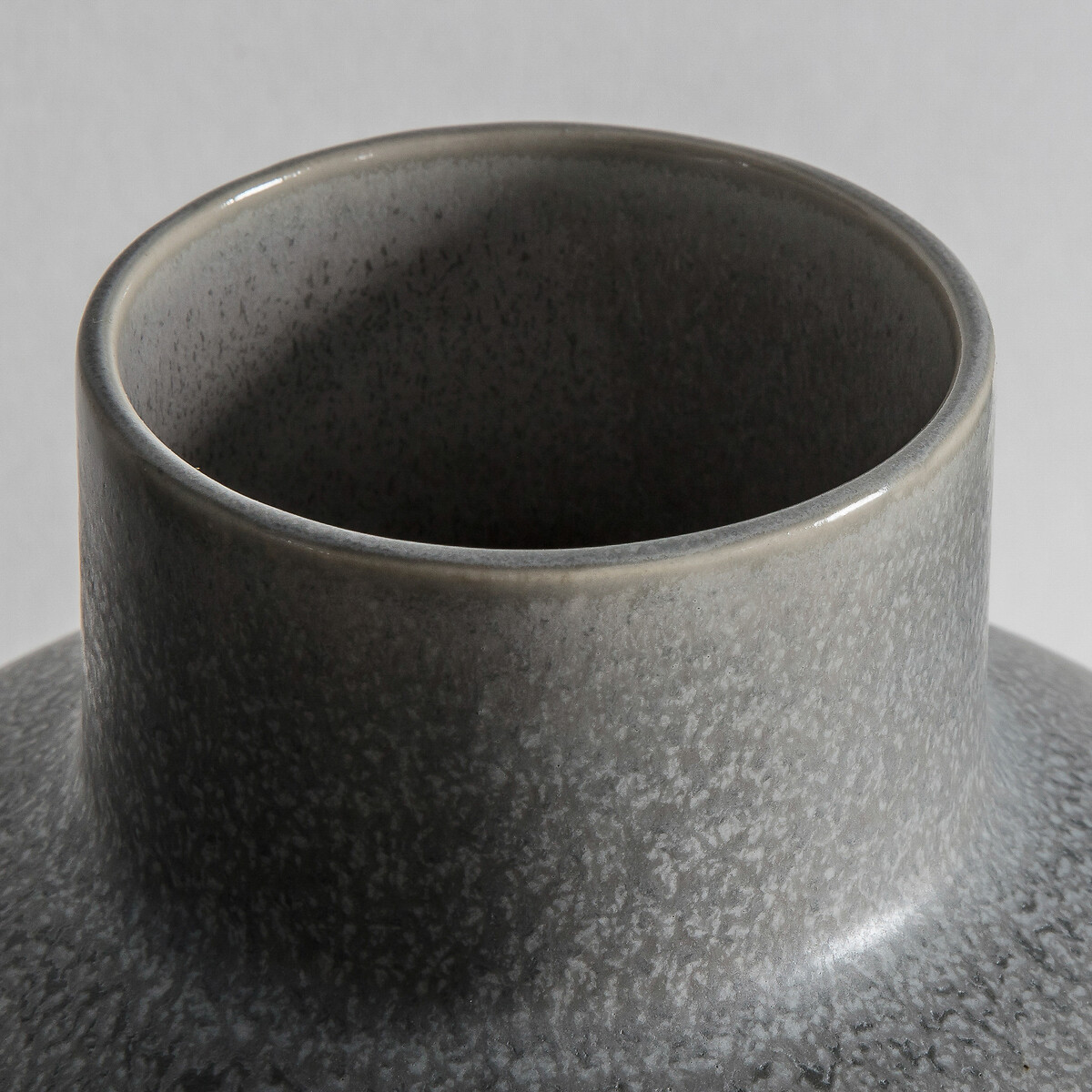 28cm Grey Ceramic Round Vase grey, ÉDITÉ