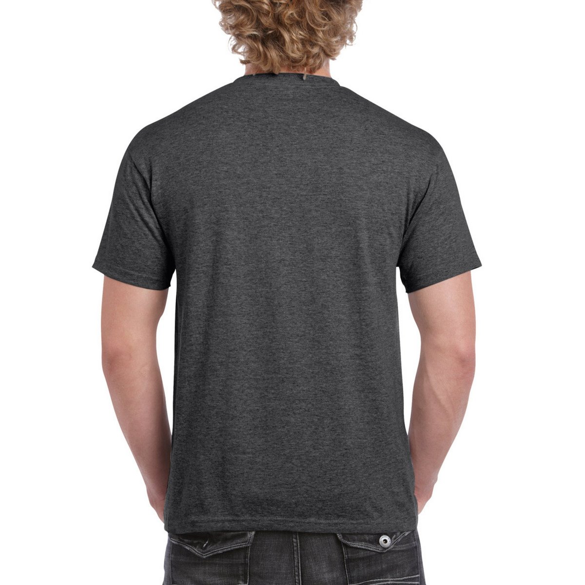 T-shirt chiné manches courtes gris chiné, GILDAN