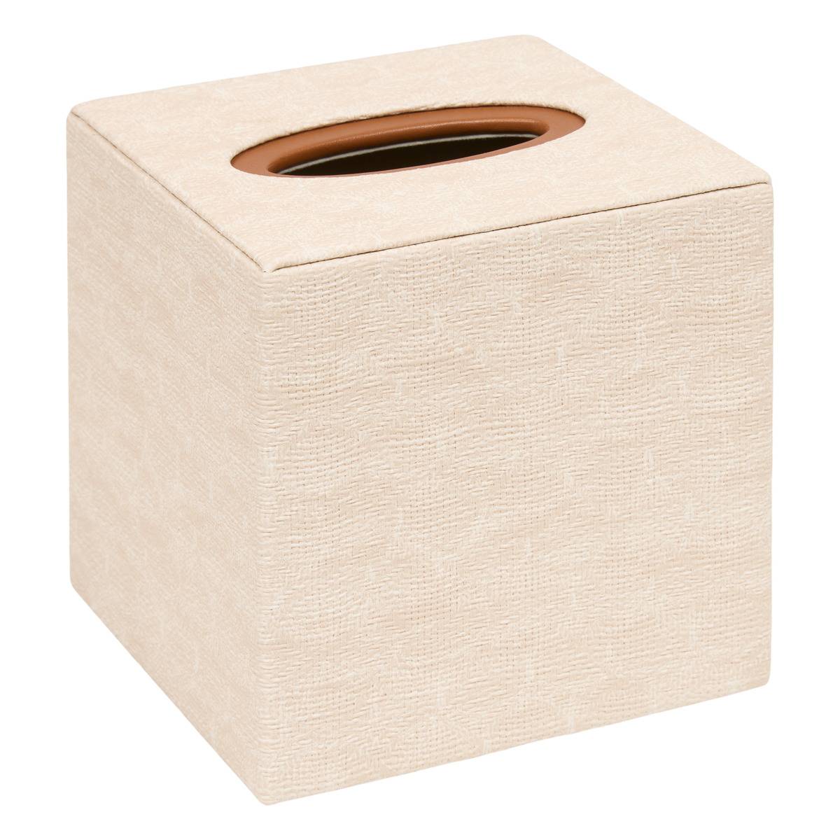 Boîte à mouchoirs carrée WHISKY crème, ATMOSPHERA