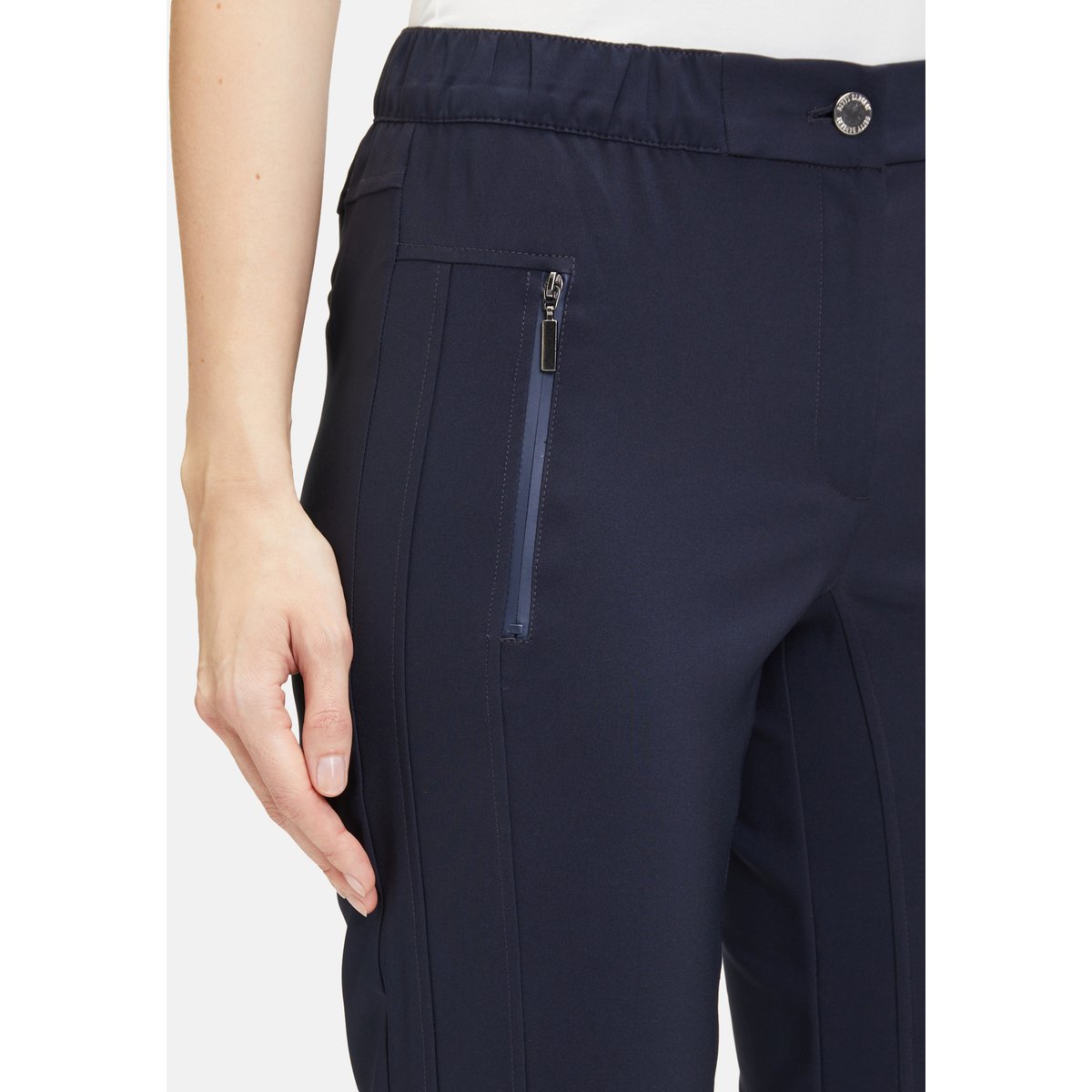 Pantalon stretch à taille élastique dark sky, BETTY BARCLAY
