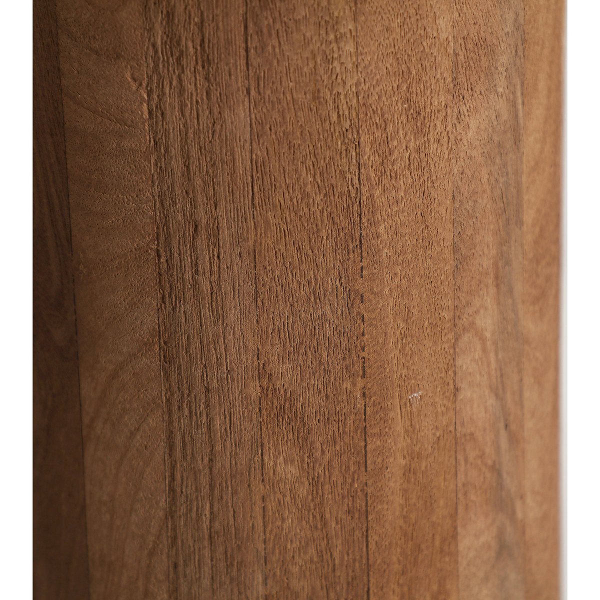 Table d'appoint bois de manguier et marbre marron et beige, RECOLLECTION