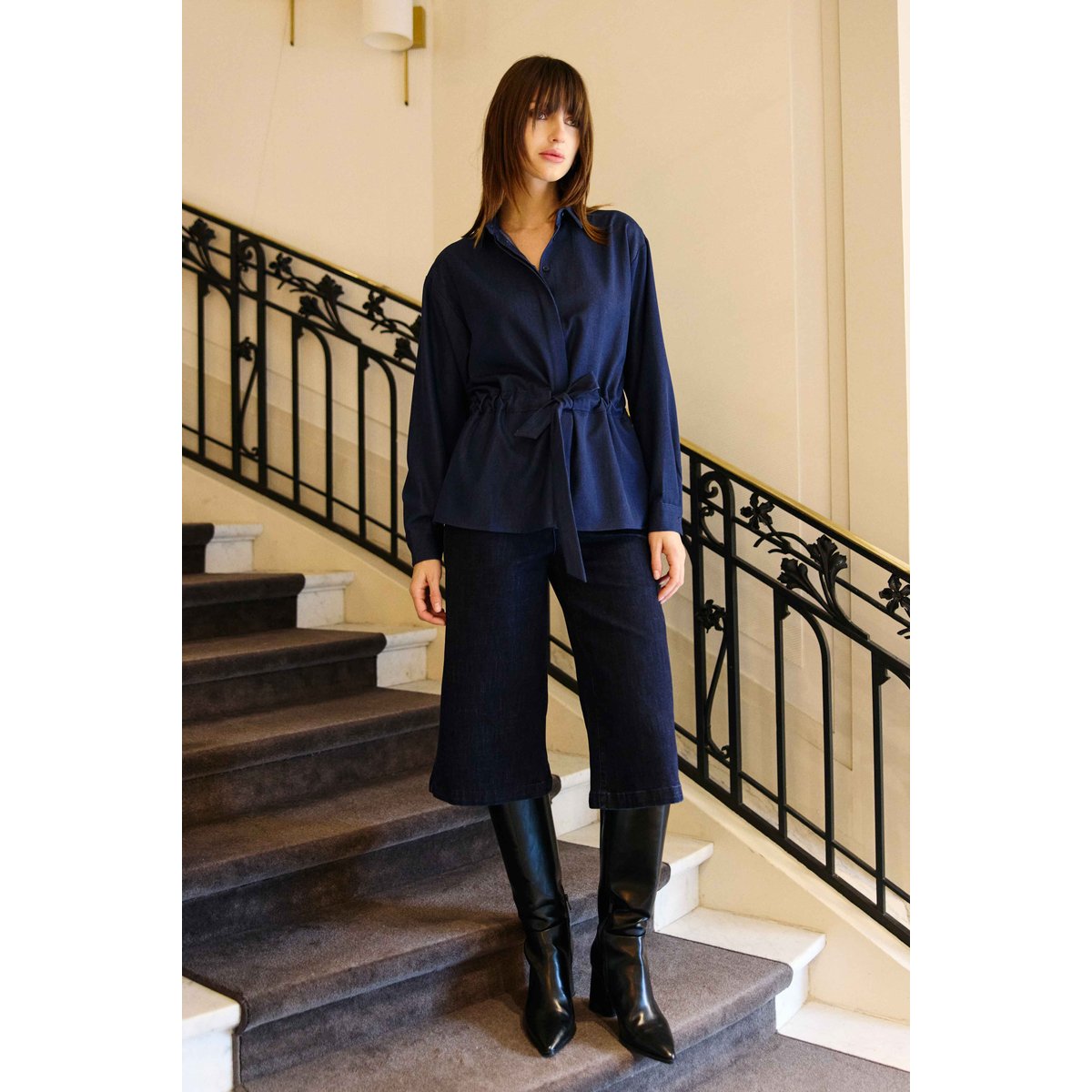 Veste col chemise uni CLARISA 94-wash, LA PETITE ETOILE