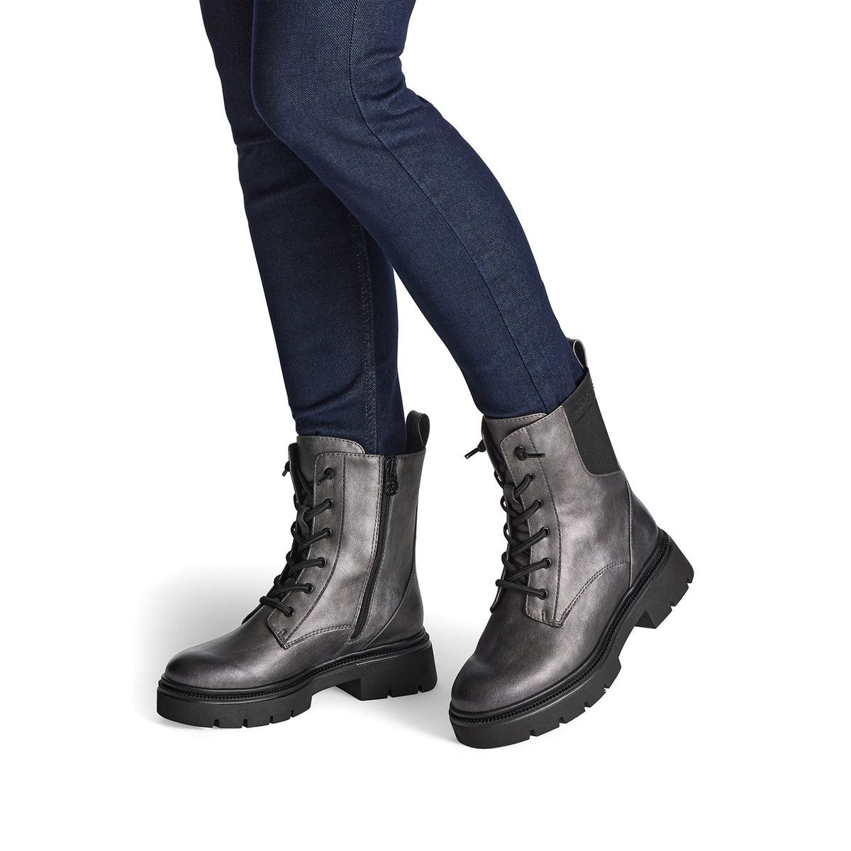 Bottine talon bloc multicolore etain, MARCO TOZZI