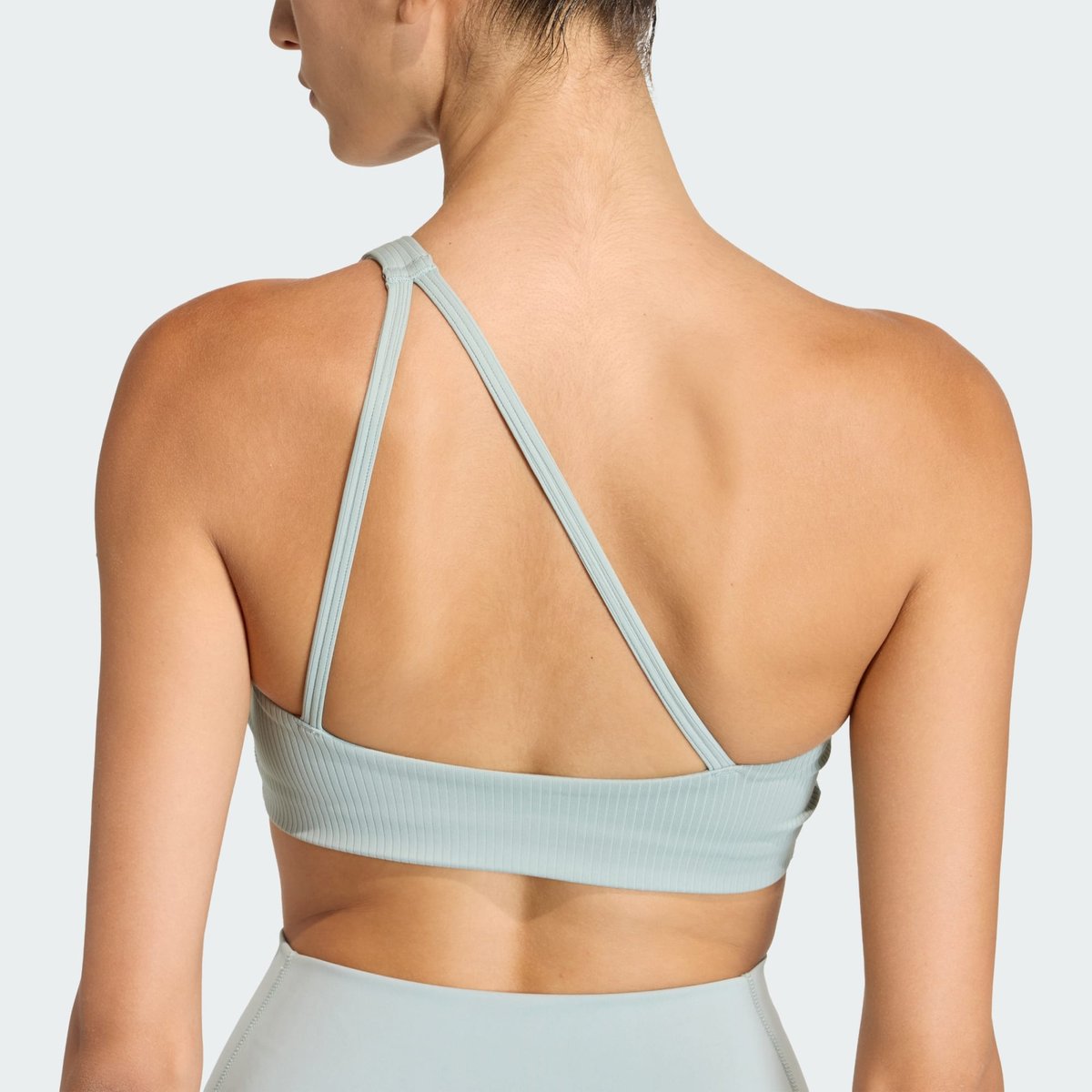 Brassière De Training Asymétrique Côtelée Optime Maintien Léger Brassière De Training Asymétrique Côtelée Optime Maintien Léger wonder sage, adidas Performance