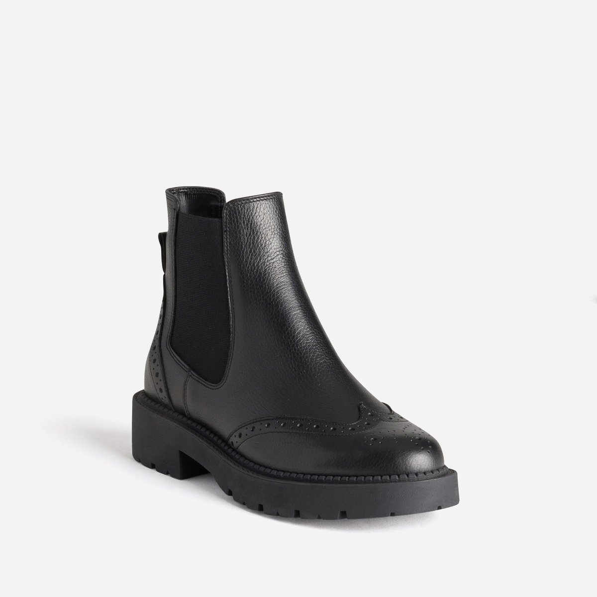 Boots en cuir LOANE noir, TEXTO