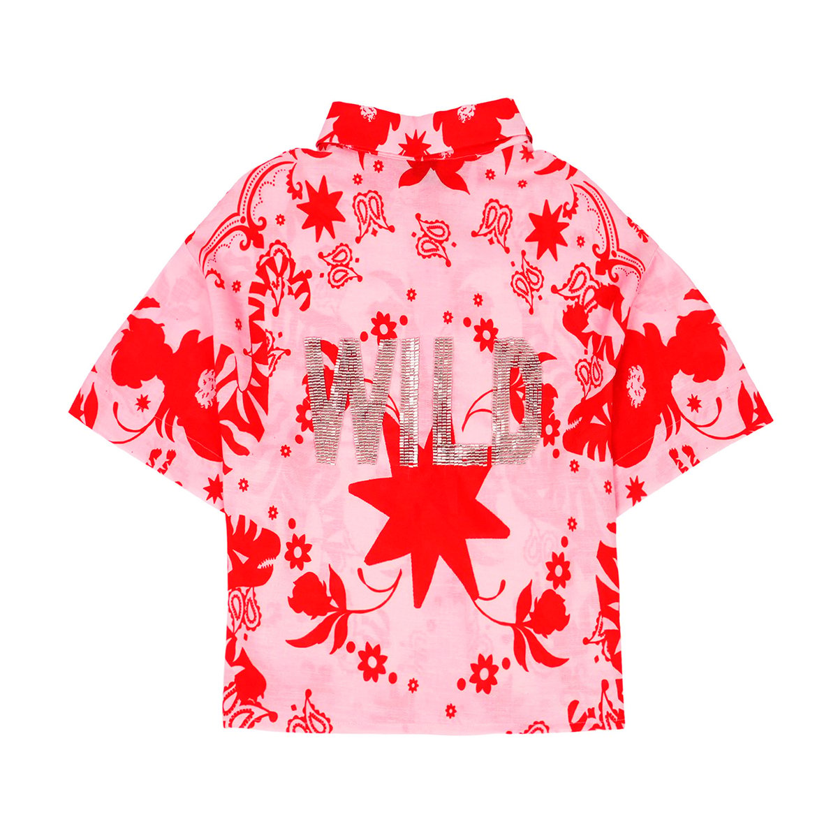 Chemise à motifs manches courtes HORIANE rose, WILD