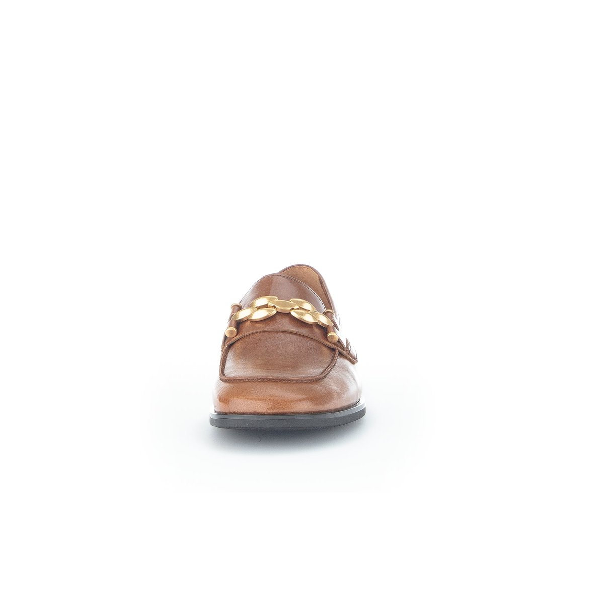 Mocassins en cuir à talon décroché cognac, GABOR