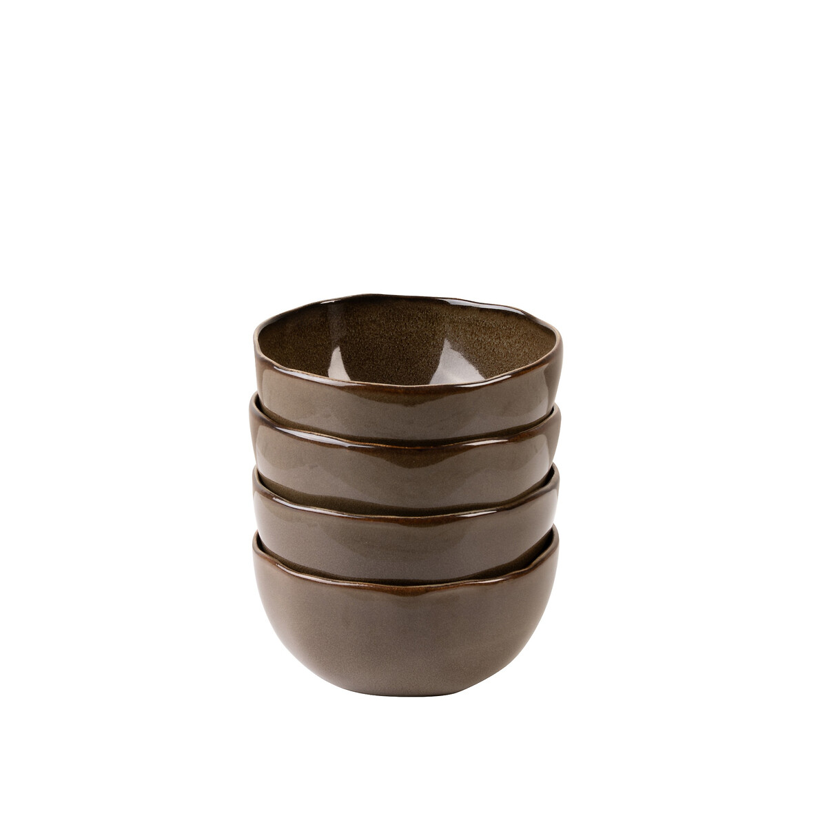 MADE.COM Set of 4 Vinnie Cereal Bowls in Brown brown , MADE