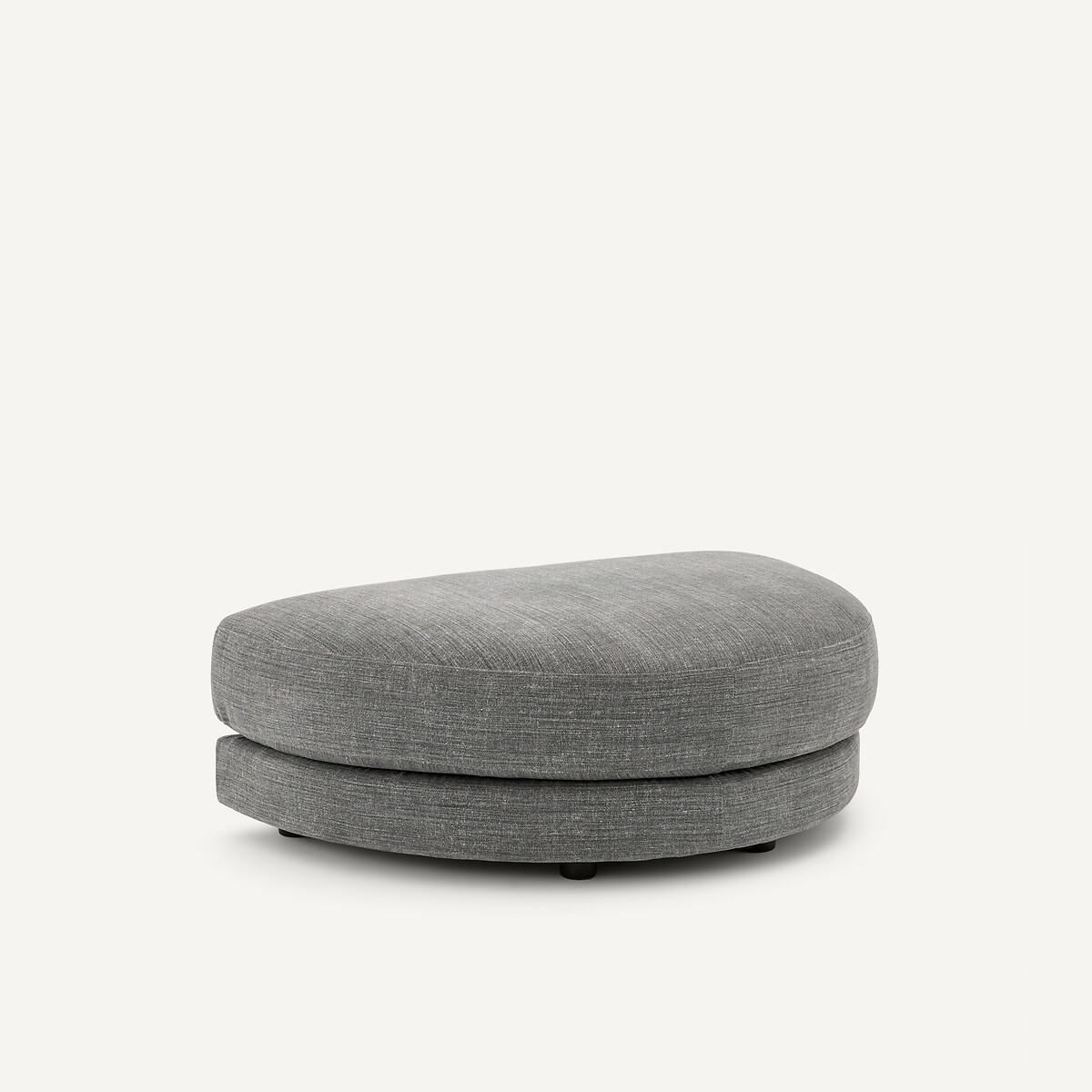 Repose-pieds modulable en coton et lin, TIBERIO anthracite, AM.PM