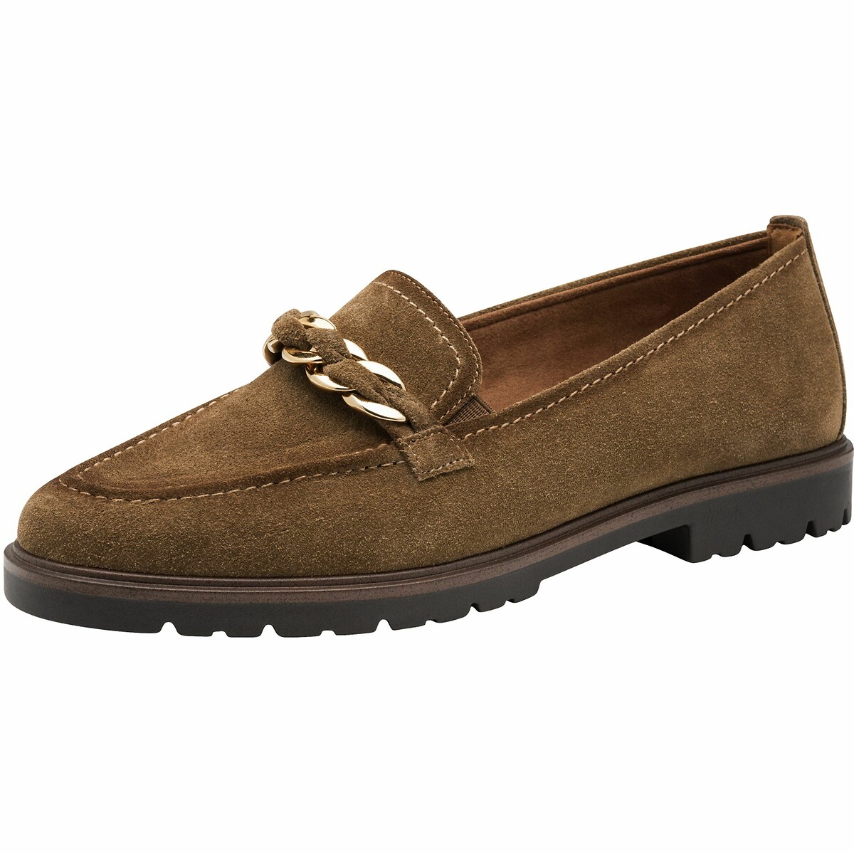 Mocassins en cuir camel, TAMARIS