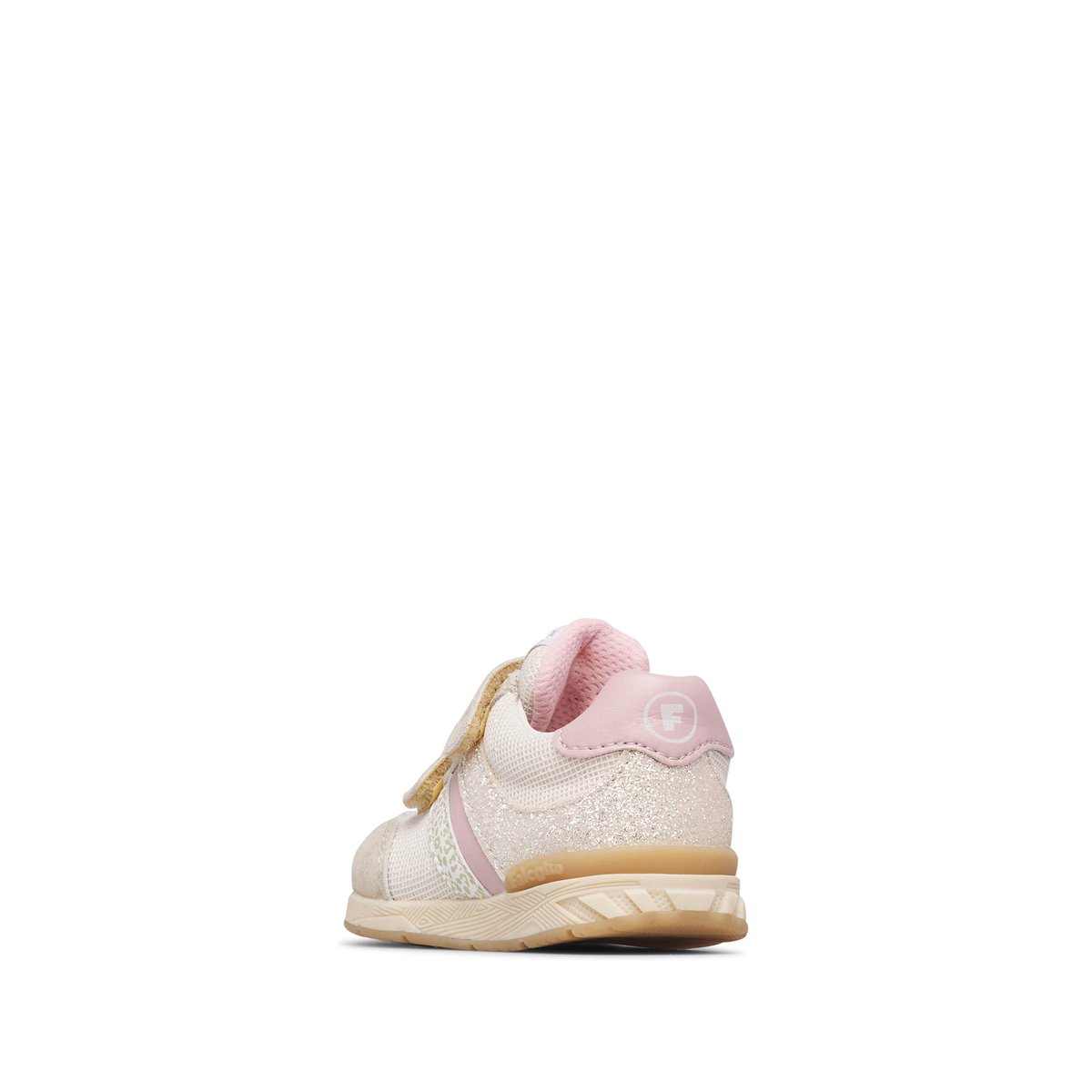 Sneakers en cuir et tissu DARM VL. platine-rose poudré, FALCOTTO