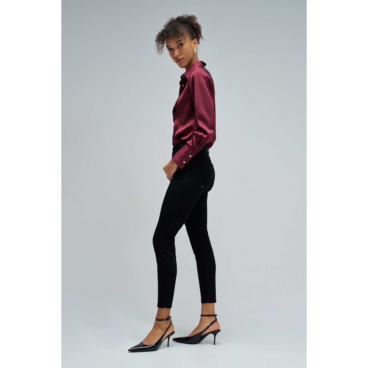 JEAN FAITH PUSH IN CROPPED SKINNY noir, SALSA JEANS