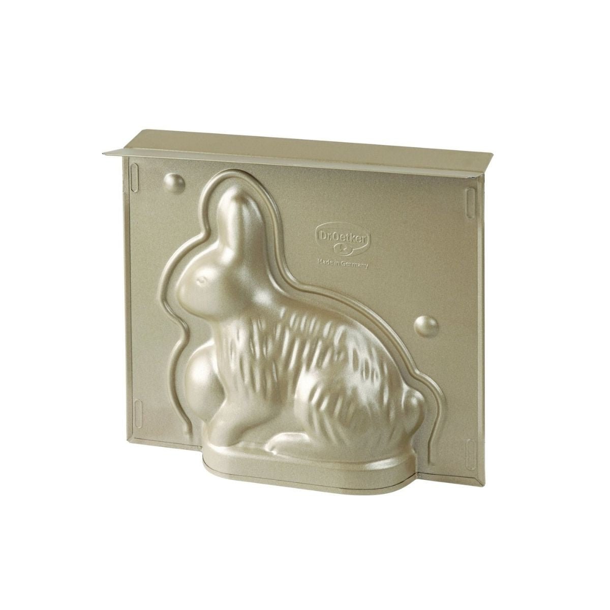 Moule à gâteaux 3D en forme de lapin de Pâques or, DR OETKER