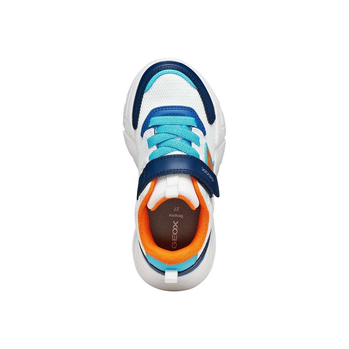 Kids Loftus Breathable Trainers white/blue, GEOX