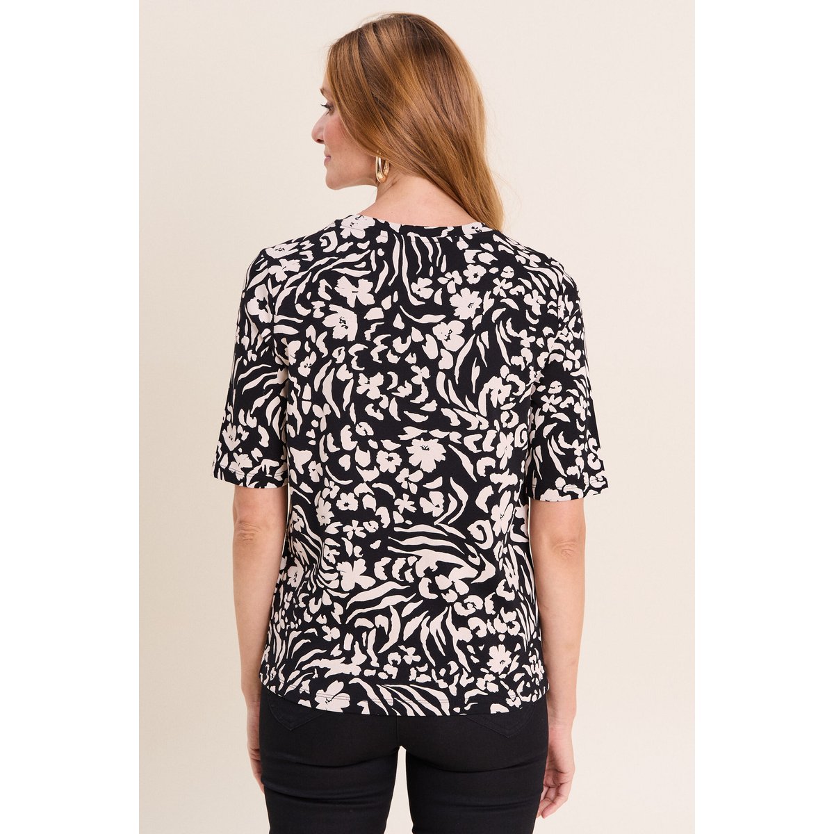 T-shirt en coton biologique noir, BREAL