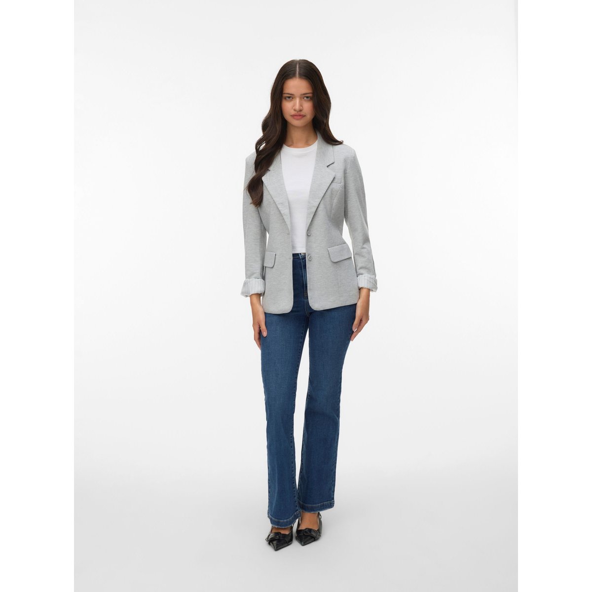 Blazer light grey melange 1, VERO MODA