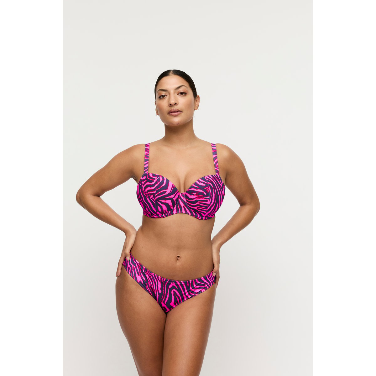 Bikini Slip brésilien MALABO rose - hot pink zebra, PRIMADONNA