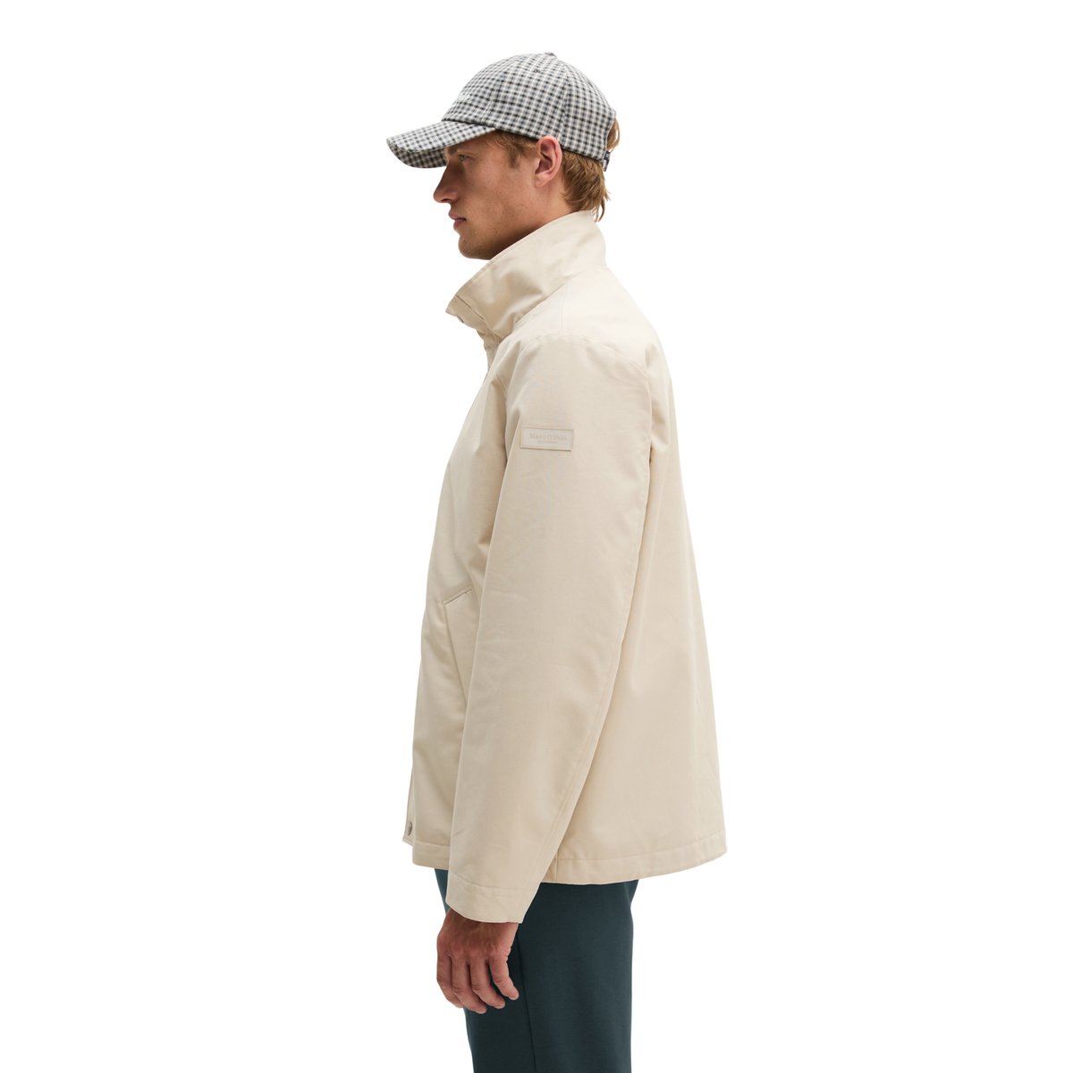 Veste en toile, coupe classique avec un léger rembourrage en Unifi REPREVE® beige, MARC O'POLO