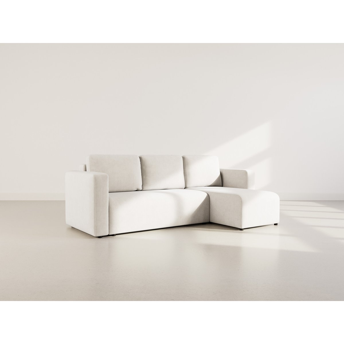 Canapé d'Angle Convertible 4 places - CANOPY beige, BEST MOBILIER
