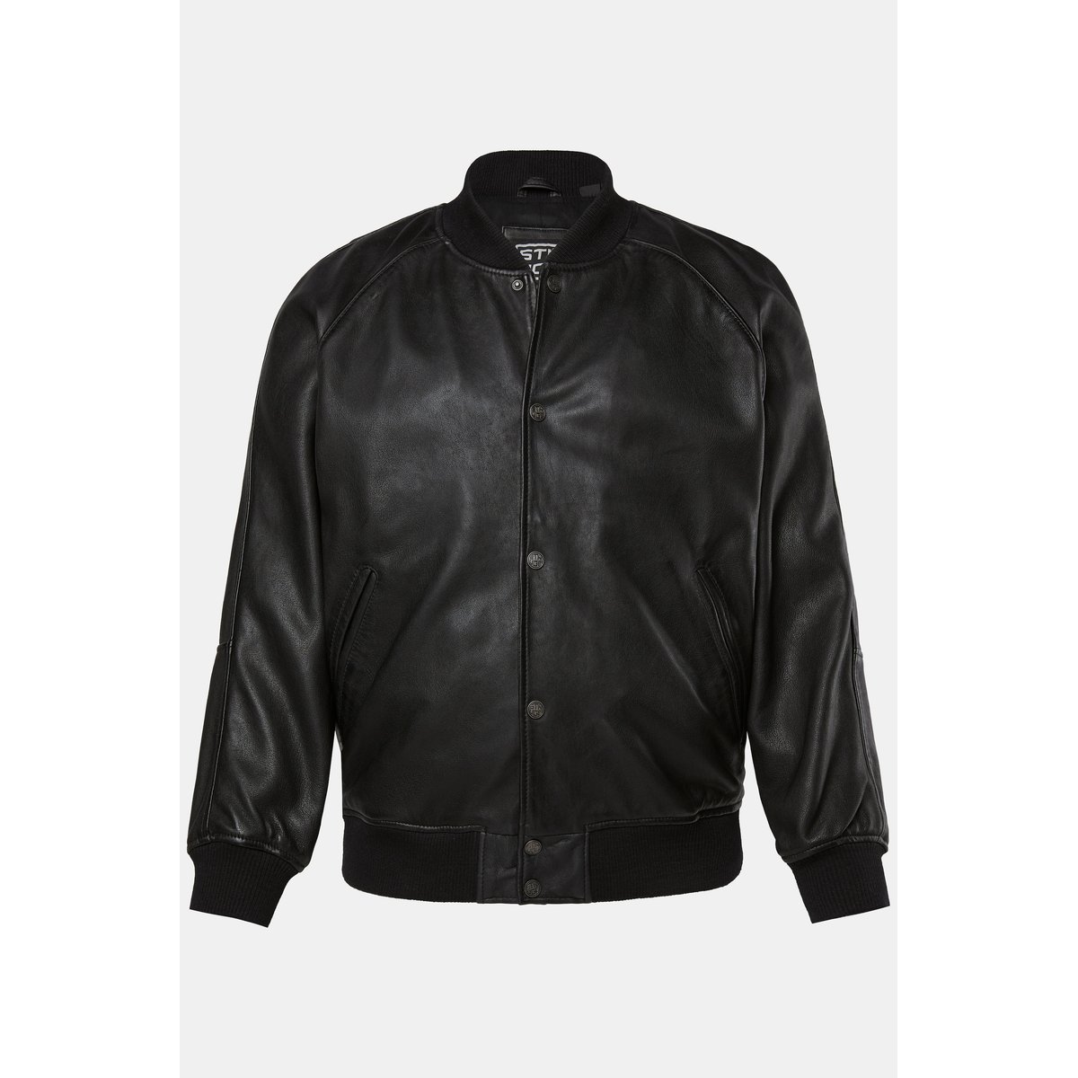 Veste en cuir nappa d'agneau noir, STHUGE