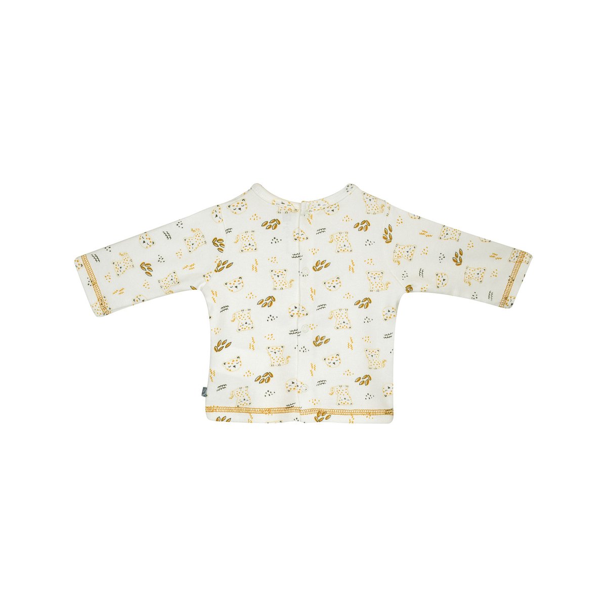Ensemble tee shirt pantalon bavoir gibson maille manches longues naissance beige, SUCRE D'ORGE
