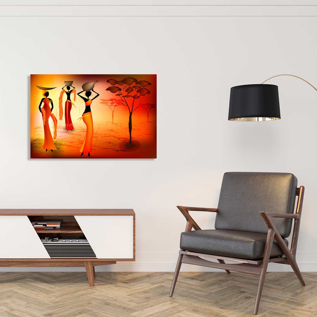 Tableau soirée africaine tableau alu dibond, HEXOA