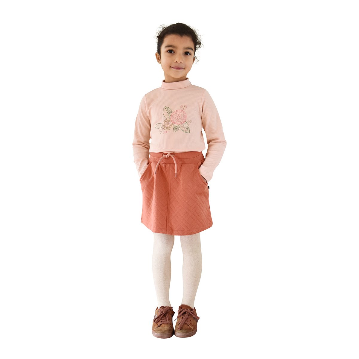 Jupe syrine maille fantaisie rose, SUCRE D'ORGE