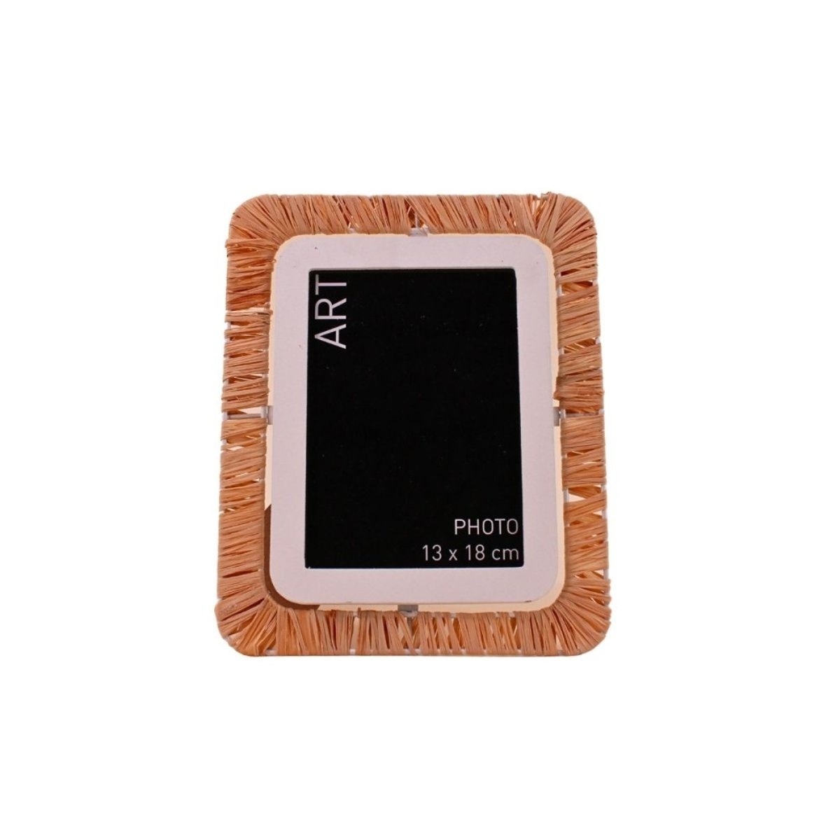 Cadre photo en raphia tissé 21x26cm beige, ORNAMI