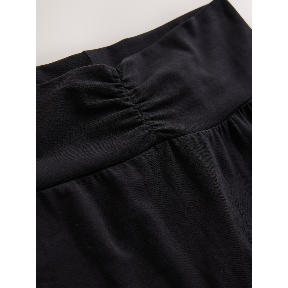Legging évasé, froncé et côtelé doux noir, NEXT
