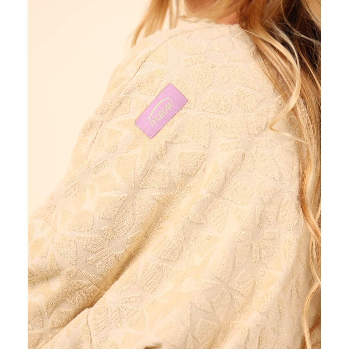 Sweat jacquard éponge SPONGY sable, OXBOW