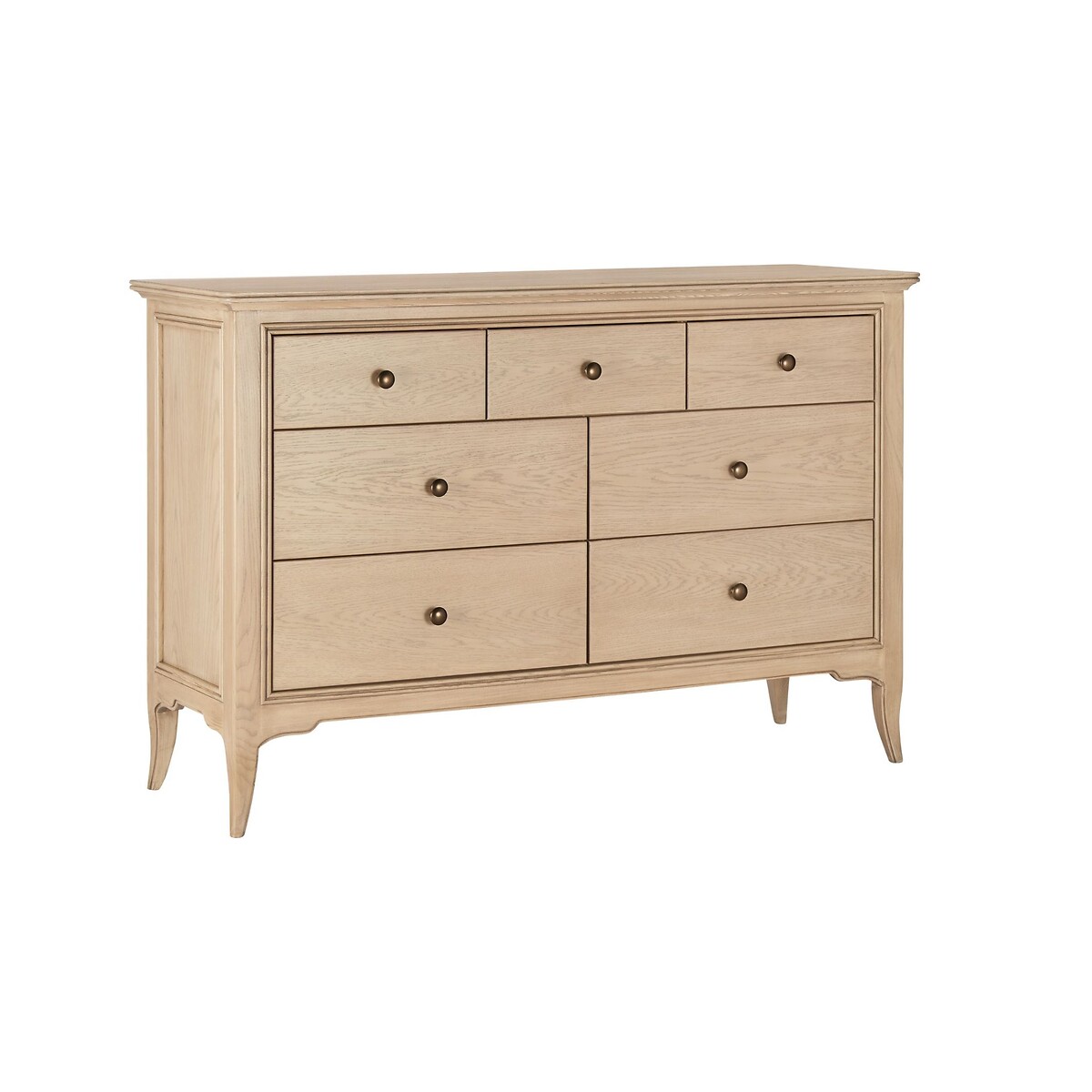 Toulon Oak 3 + 4 Wide Chest light oak wood, WILLIS & GAMBIER