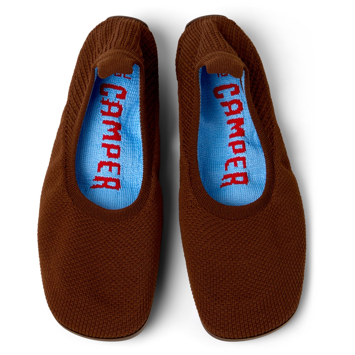 Ballerines Cuir daim RIGHT NIKO marron moyen, CAMPER