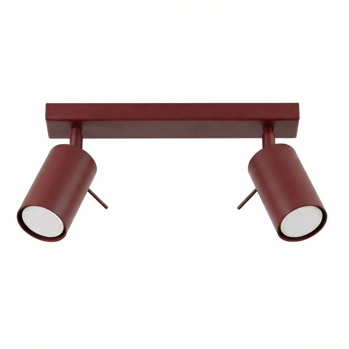 Plafonnier Acier Bordeaux GU10 2 RING bordeaux, EDEN