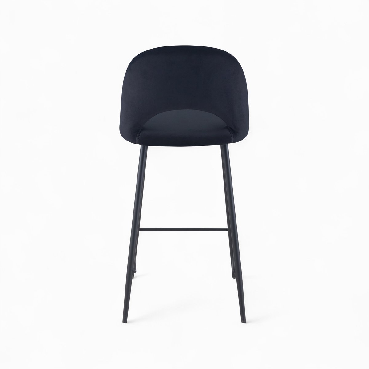 Pack 2 chaises et 2 chaises de bar 65 cm en velours - PÉNÉLOPE noir, MAISON PAVANE