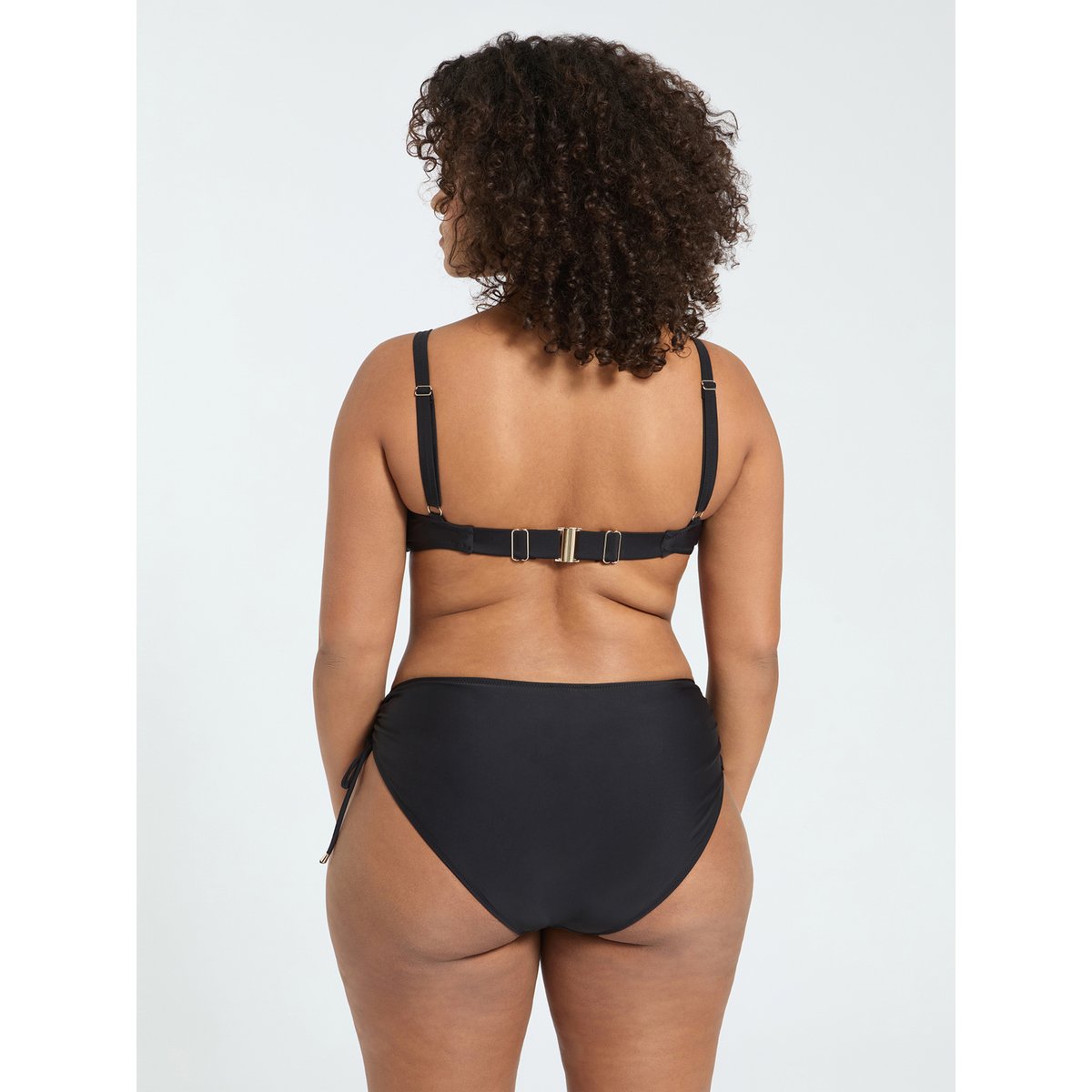 Bikini croisé avec détail bijou noir, FIORELLA RUBINO