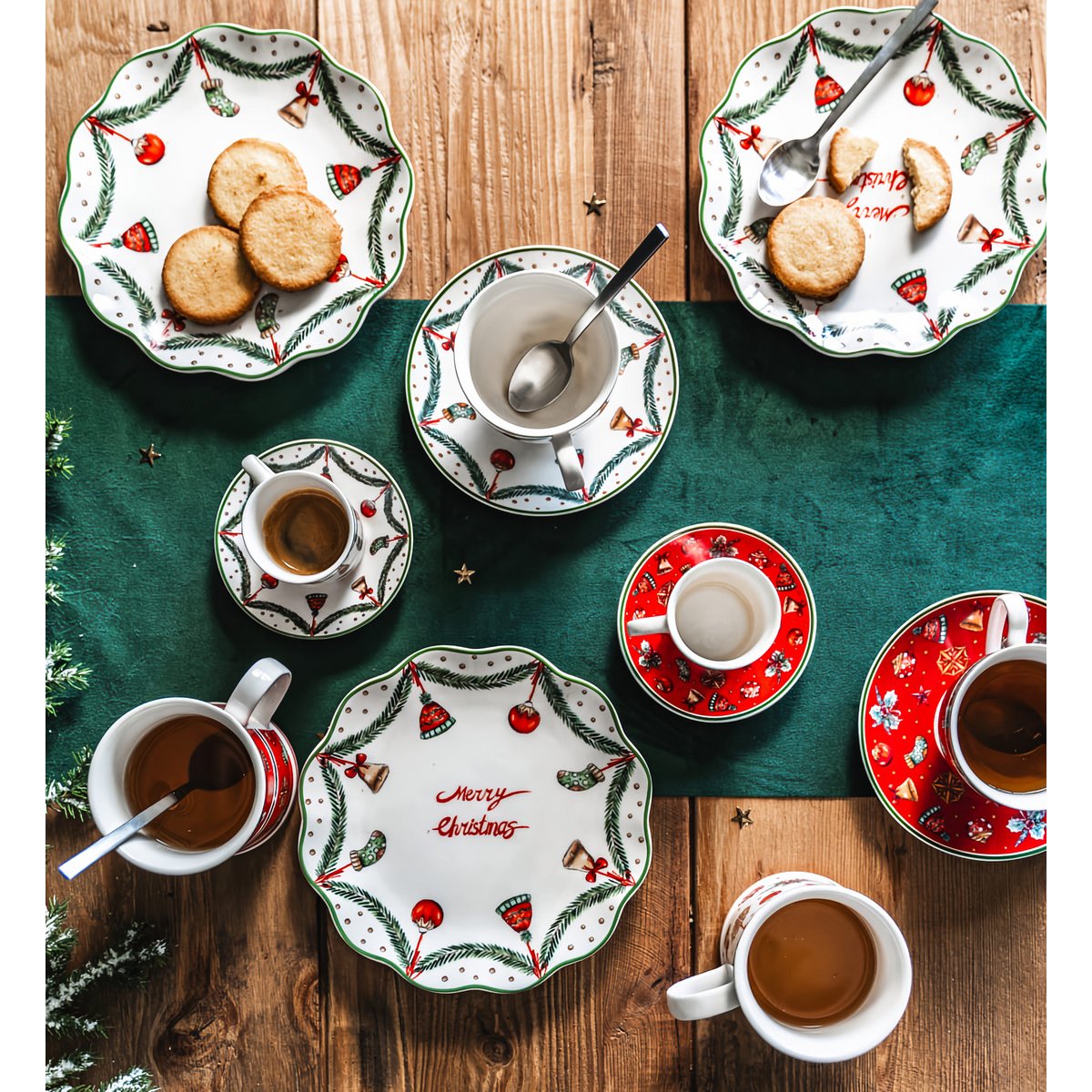 Coffret De 4 Assiettes À Dessert multicolore, TABLE PASSION