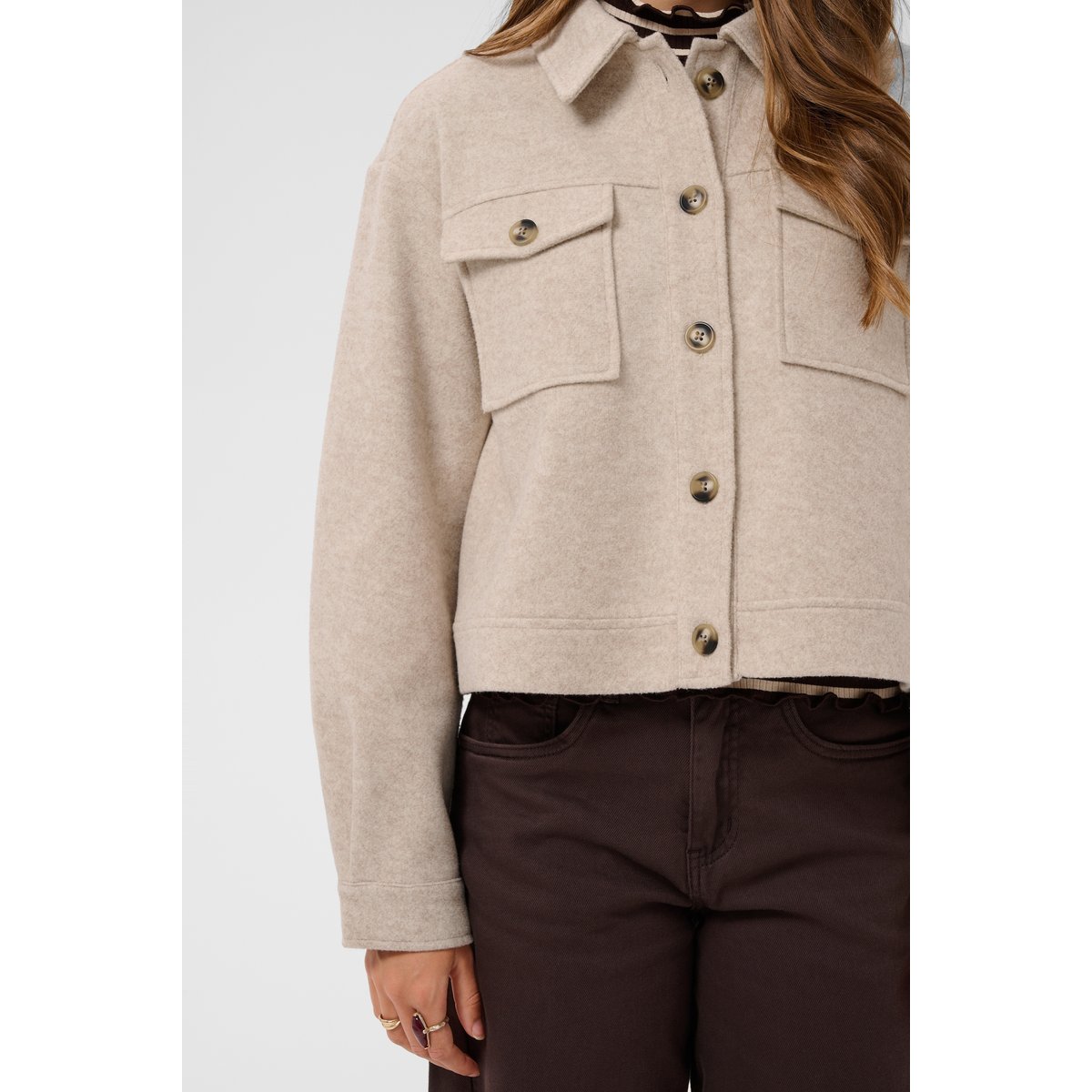 Veste beige oatmeal, CREAM