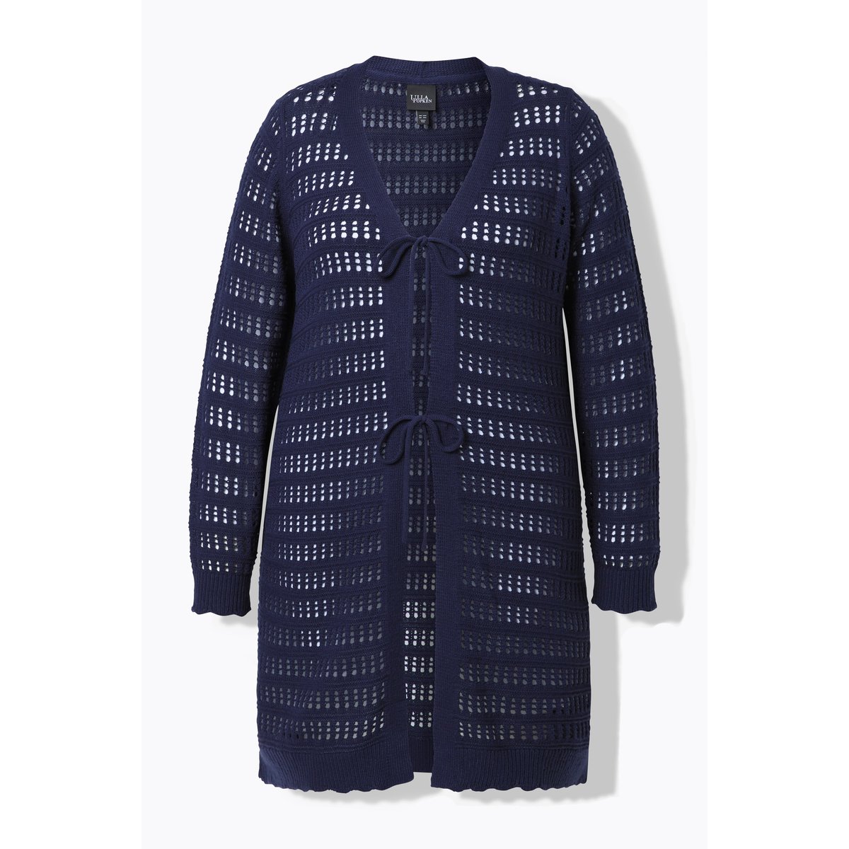 Cardigan long bleu encre, ULLA POPKEN