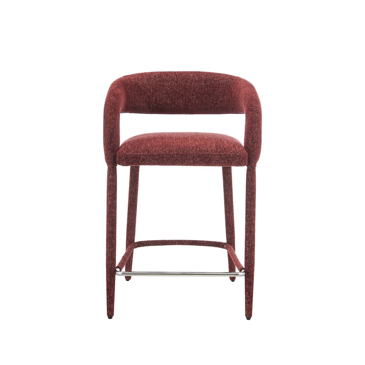 Tabouret de bar contemporain tissu (lot de 2) ALESSIA bordeaux, SWEEEK