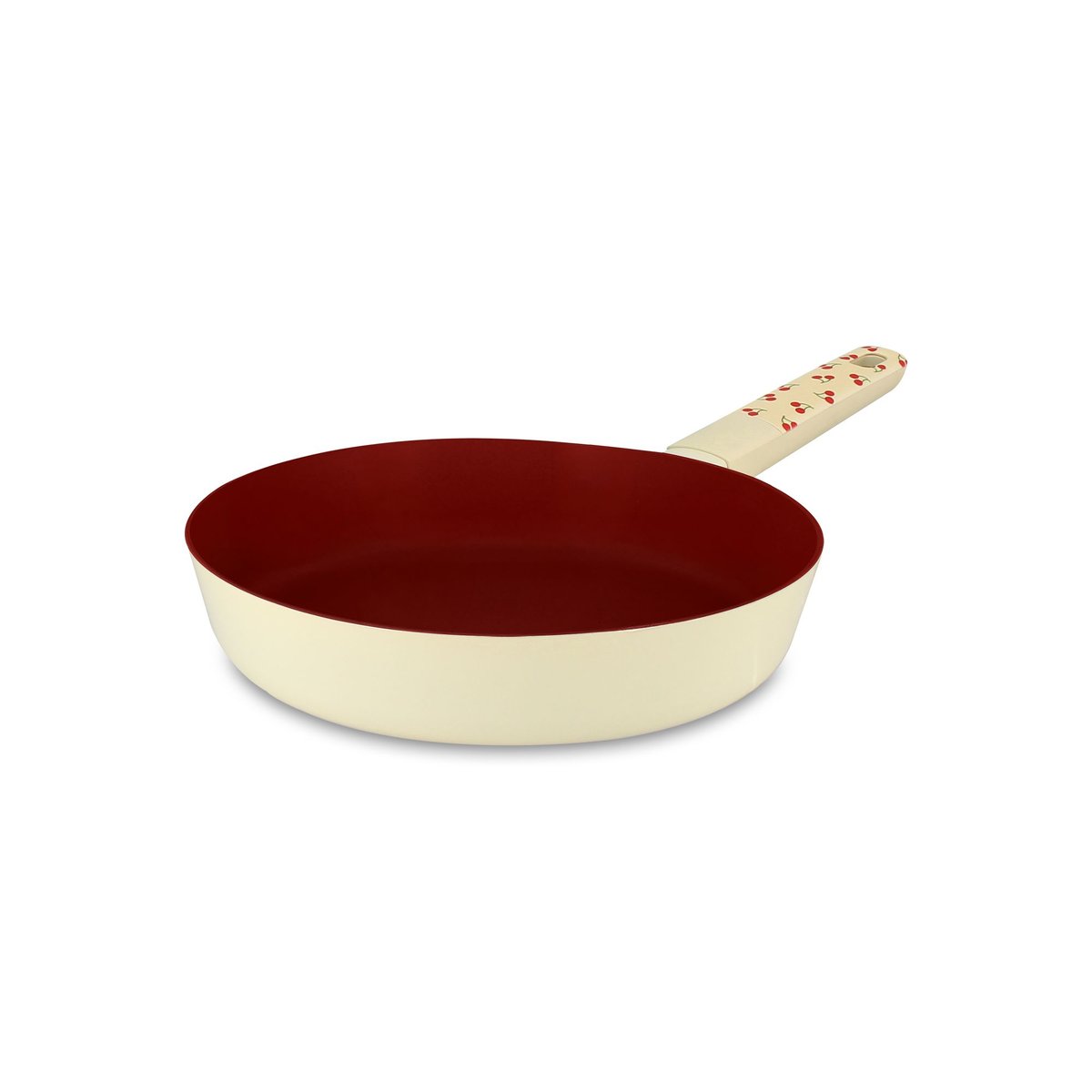 Poêle 24cm en aluminium, CERISE beige-rouge, MENASTYL