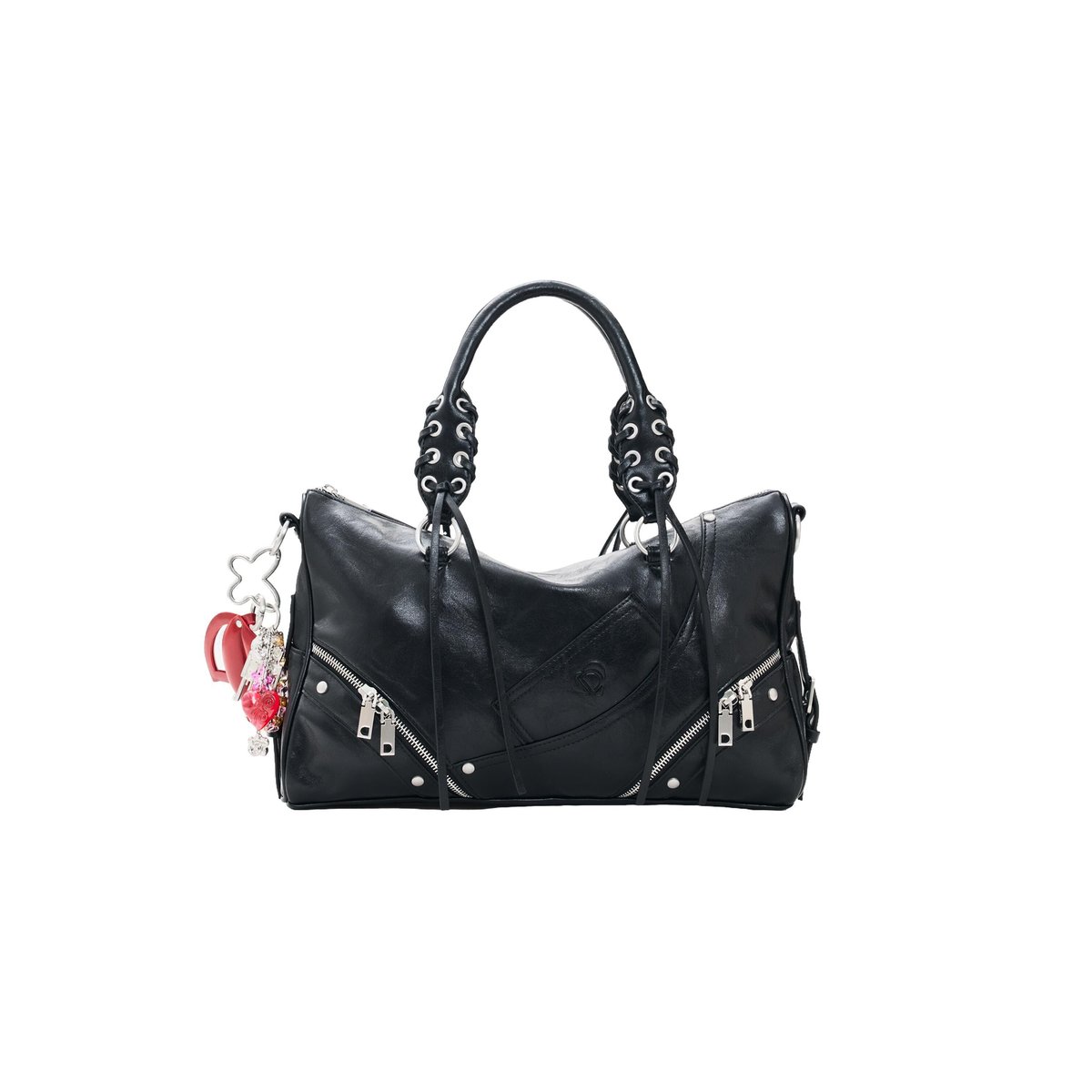 Grand sac charms noir, DESIGUAL