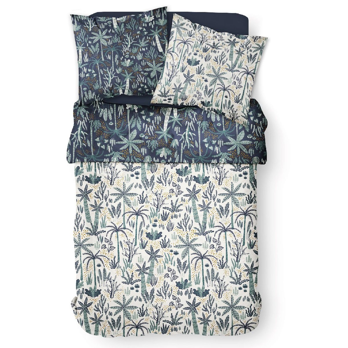 Parure de lit SUNSHINE FLORINE bleu, TODAY