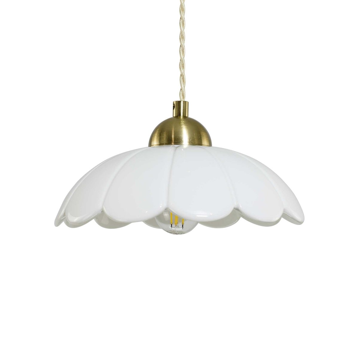 Suspension en céramique et métal, CLARIS blanc, C-CREATION