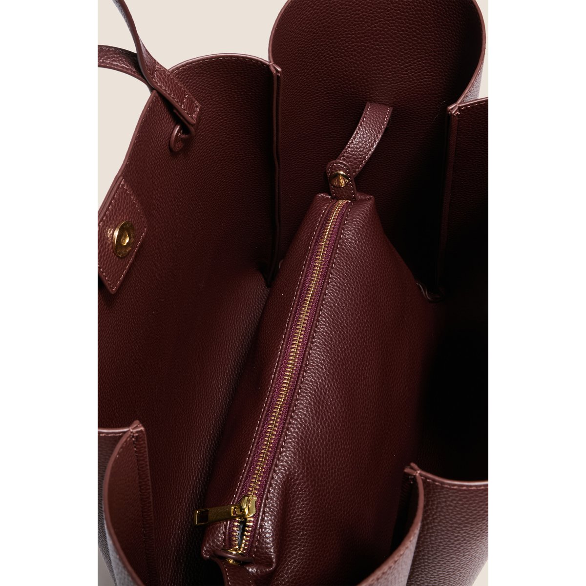 Sac cabas doublé bordeaux, BREAL